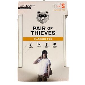 Pair of Thieves Classic Short Sleeve Crewneck T-Shirt - White Size Small 2Pk